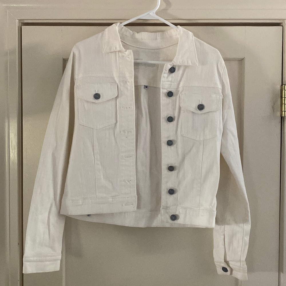 White KUT from the Kloth Jean Jacket